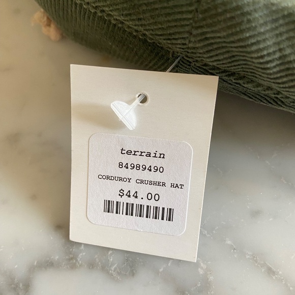 Anthropologie Terrain cotton corduroy green crusher sun hat NWT - Picture 3 of 5